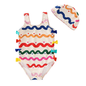 -7 rainbow wave stripes for girls / XXL height 110-125