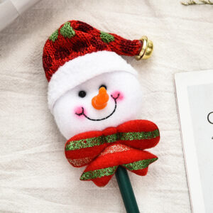 Knit Hat Snowman 1 / Green Pen Holder