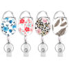 21193077771_1355957071 Wholesale Badge Reels ABS Flower Leopard Pattern Leaf Retractable Keychain