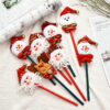 Wholesale Christmas Cloth Cartoon Old Man Snowman Pattern Pencil