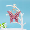 Wholesale Full Diamond Hollow Butterfly Zinc Alloy Keychain
