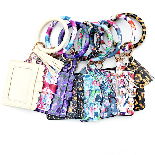 Wholesale PU Pickup Bag Tassel Bracelet Key Chain