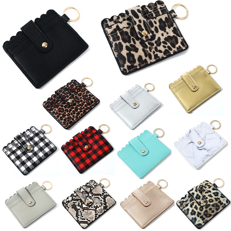 Wholesale PU Leather Key Chain Card Bag