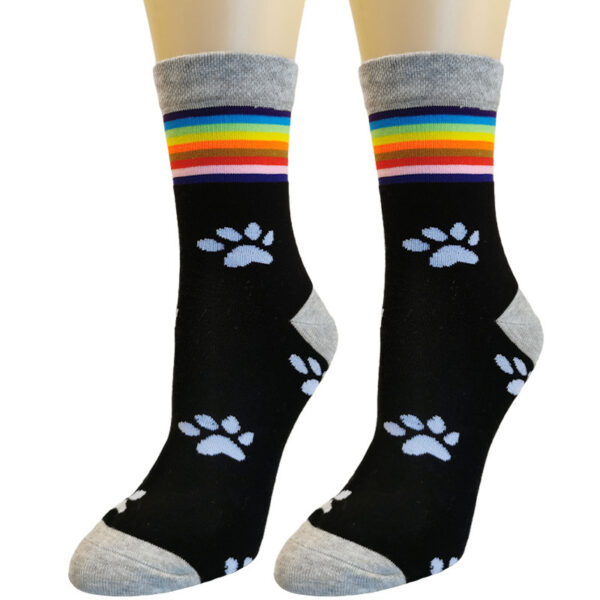 Wholesale Cat's Paws Cute Footprints Middle Tube Sock