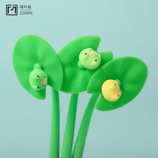 21401739881_554438074 Wholesale Plastic Lotus Leaf Frog Gel Pen