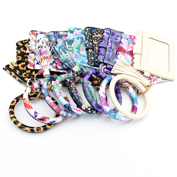 Wholesale PU Pickup Bag Tassel Bracelet Key Chain