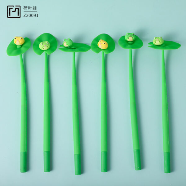 21477544813_554438074 Wholesale Plastic Lotus Leaf Frog Gel Pen