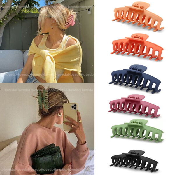 Wholesale Matte Color Plastic Hair Clips