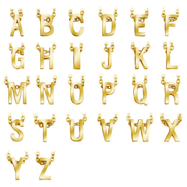 Wholesale 26 English Letters Surnames Short Collarbone Stainless Steel Necklace
