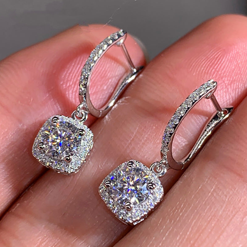 Wholesale Zirconia Micropaved Copper Earrings