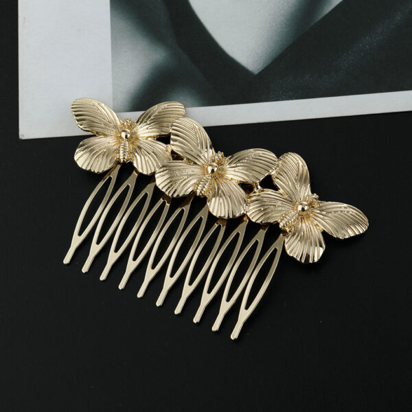 Wholesale Vintage Butterfly Hair Comb Gold Hair Comb