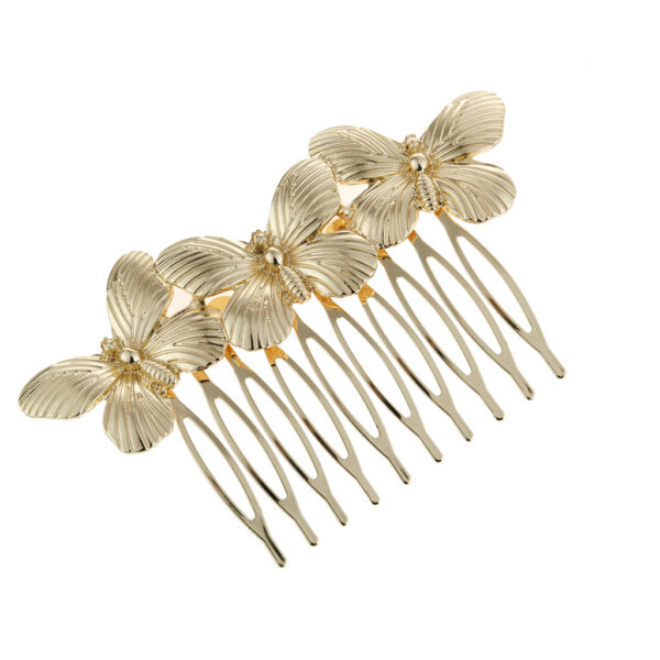 Wholesale Vintage Butterfly Hair Comb Gold Hair Comb