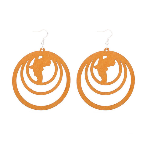 Wholesale Vintage Hollowed Out Wood Earrings