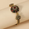 Wholesale Crystal Gems Vintage Flower Bracelet