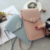 21755749257_52065005 Wholesale Lock Crossbody Transparent Touch Screen Mobile Phone Bag Retro Buckle Wallet