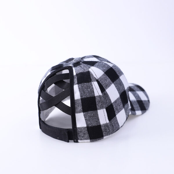 Wholesale Black and Red Checkered Cotton Baseball Caps