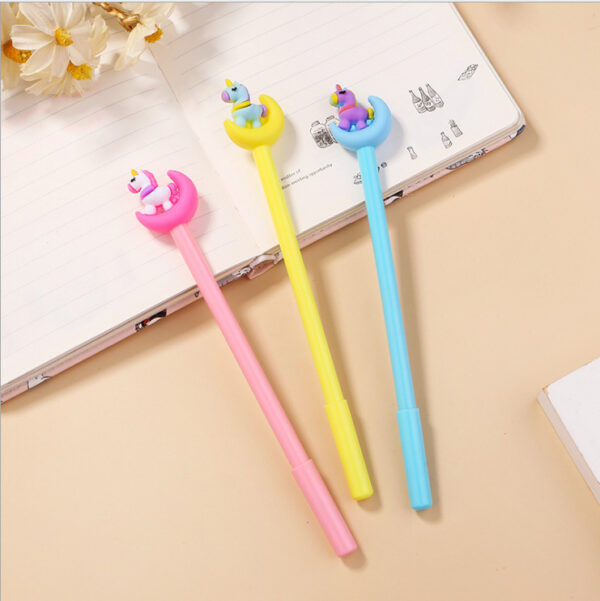 Wholesale Plastic Moon Unicorn Gel Pen