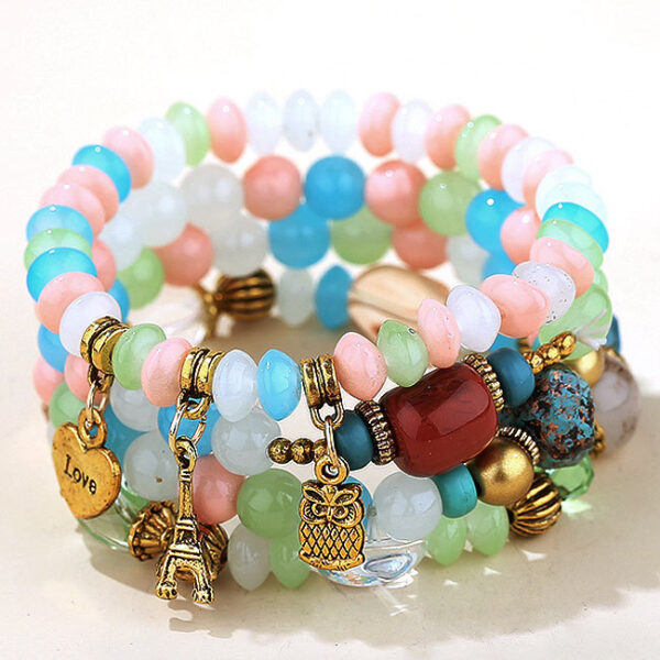 21780767411_2096644664 Wholesale Metal Candy Beads Multilayer Bracelet