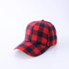 Wholesale Black and Red Checkered Cotton Baseball Caps