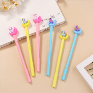 Wholesale Plastic Moon Unicorn Gel Pen