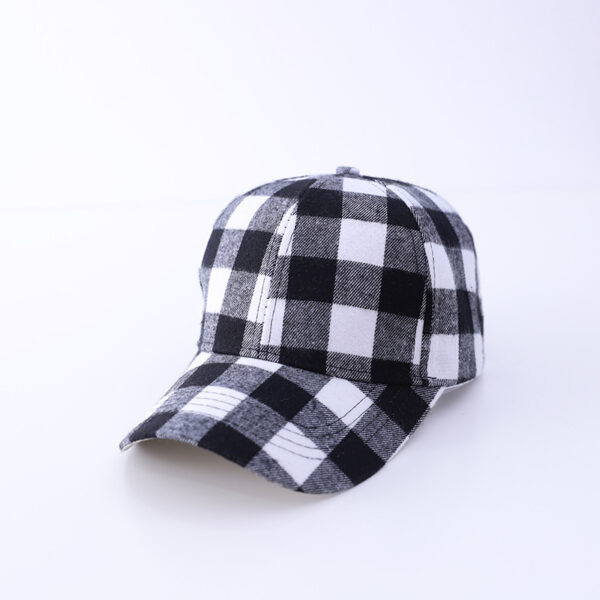 Wholesale Black and Red Checkered Cotton Baseball Caps