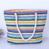 Wholesale Three-color Striped Hemp Rope Handle Canvas Bag