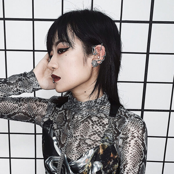 Wholesale Punk Diablo Metal Earrings