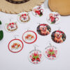 Wholesale Christmas Log Printed Bells Hypoallergenic Earrings
