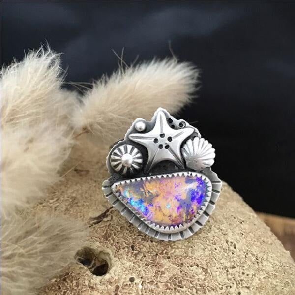 Wholesale Irregular Colored Stone Alloy Ring