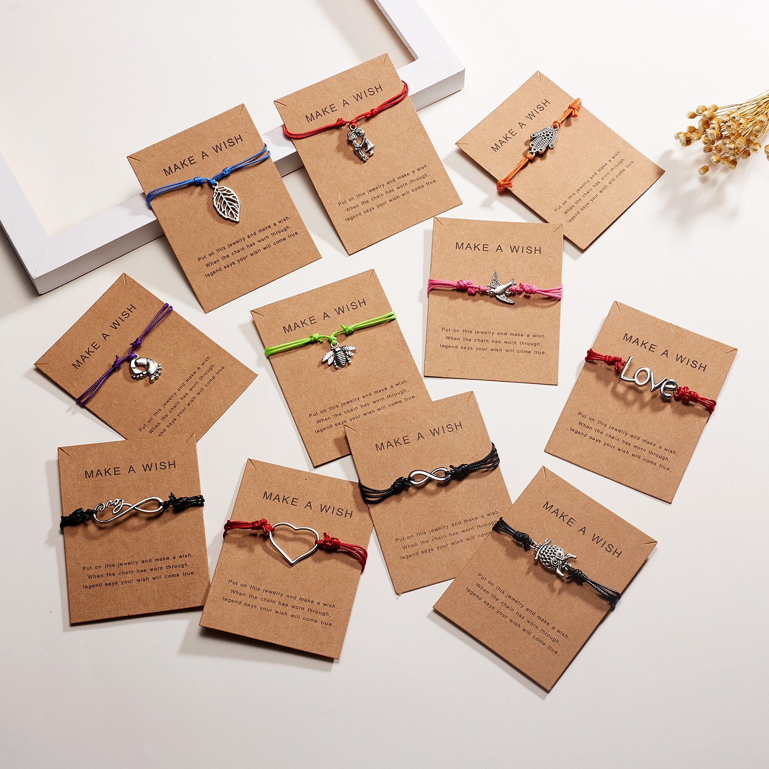 Wholesale Sn-color Heart-shaped Love Creative Cartoon Braided Adjustable Bracelet