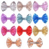 Wholesale Candy Color Leather Bow Hair Clips