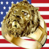 Wholesale Gold Lion Head Metal Rings