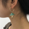 Wholesale Dreamy Cute Little Mushroom Oil Drop Earrings