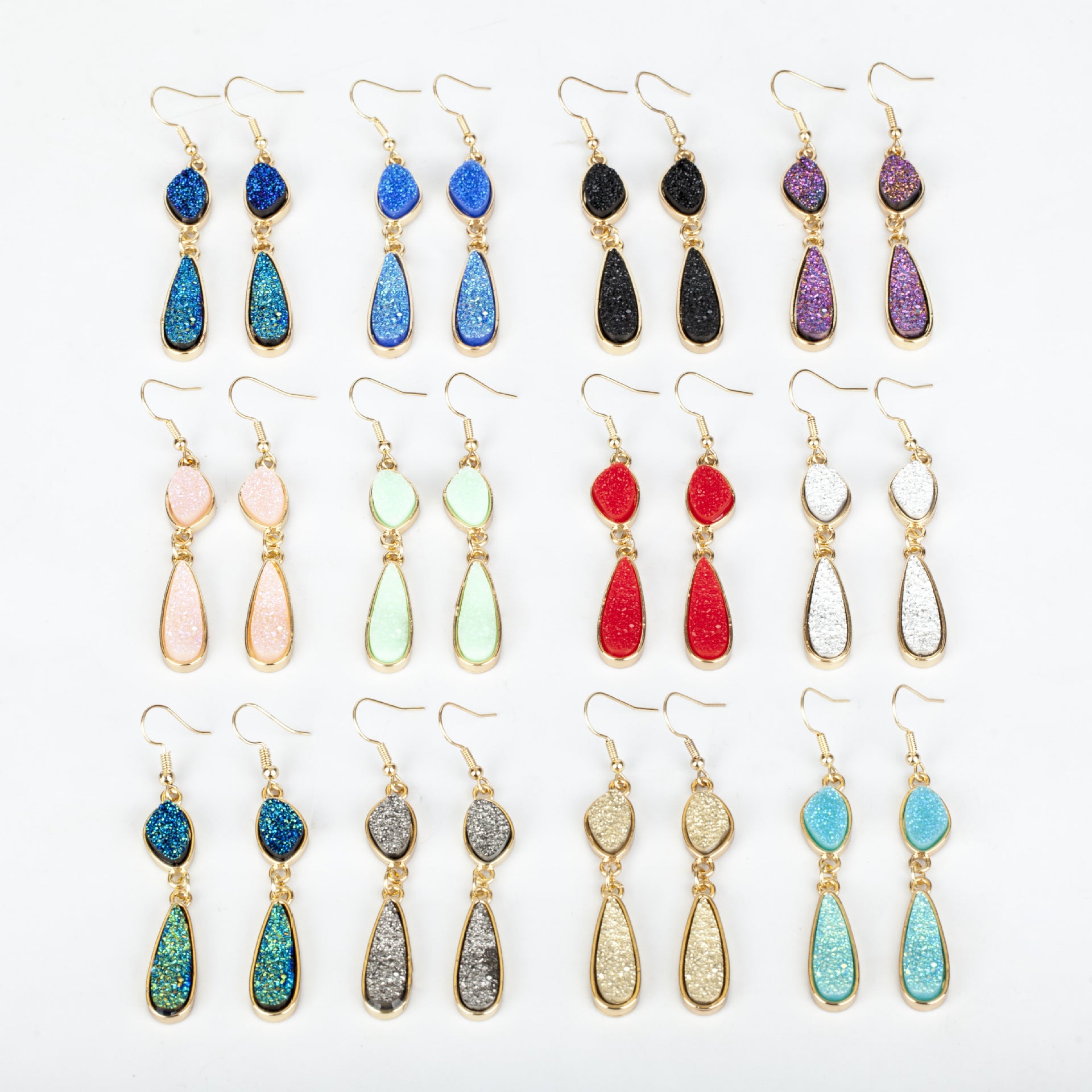 Wholesale ops Resin Teeth Alloy Earrings