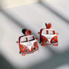 Wholesale 925 Sterling Silver Needle Car Cute Acrylic Earrings