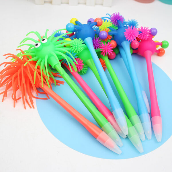 Wholesale Fuzzy Emoji Plastic Ballpoint Pen