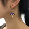 Wholesale Dreamy Cute Little Mushroom Oil Drop Earrings