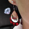 Wholesale Christmas Tree Car Leather Droplet Earrings