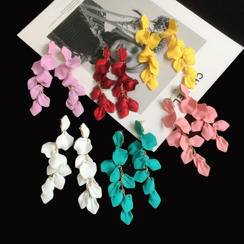 Wholesale Colorful Flowers Acrylic Vintage Earrings