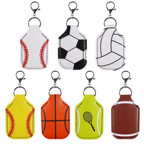 Wholesale Sports Hand Sanitizer Leather Case Key Chain