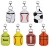 Wholesale Sports Hand Sanitizer Leather Case Key Chain