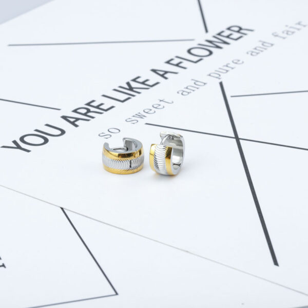 22436313710_549043821 Wholesale Stainless Steel Pattern Earrings