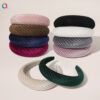 Wholesale Solid Color Wide Brimmed Sponge Stripe Hair Bands