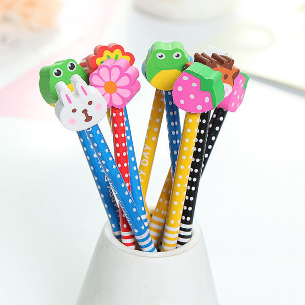 Wholesale Cartoon Eraser HB Wooden Pencil