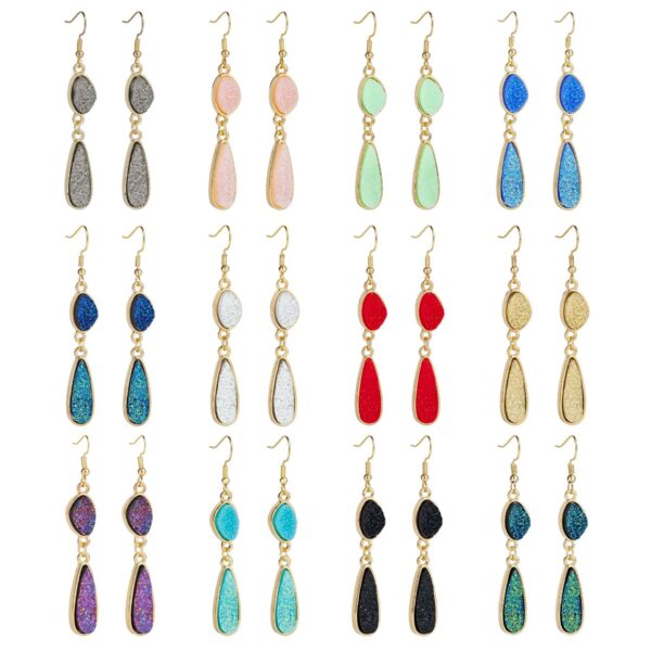 Wholesale Drops Resin Teeth Alloy Earrings