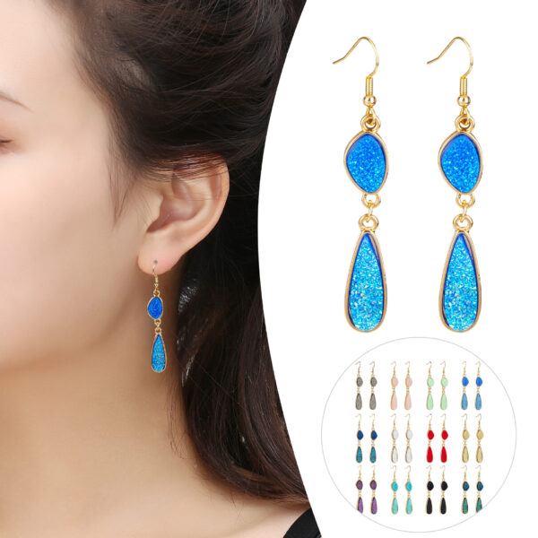 Wholesale Drops Resin Teeth Alloy Earrings