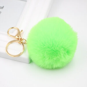 fluorescent green / Gold key chain