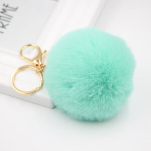 Mint Green / Gold key chain
