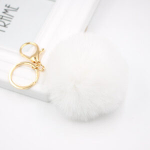 White / Silver Keychain