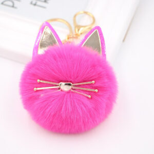 Rose Red / Cat Keychain